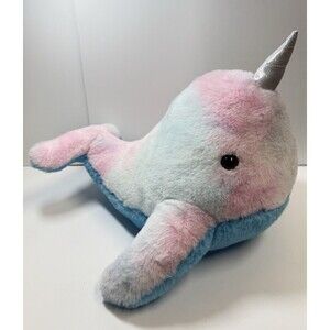 Noble Excellence Pastel Tie Dye Narwhal Plush Stuff Animal New